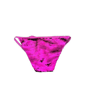 Skims Hot Pink Sequin Swim String Thong Bikini Bottom Size 4X